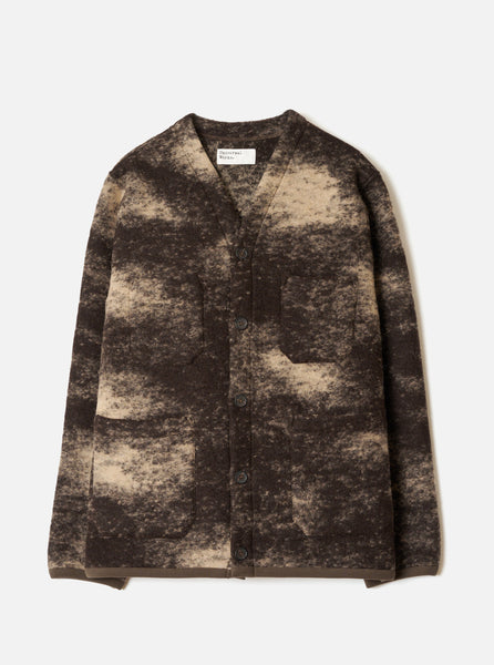 Cardigan - Cloud Camo Knit - Brown