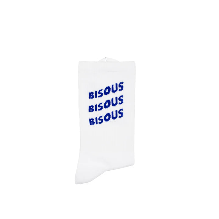 BISOUS Socks - White/Blue