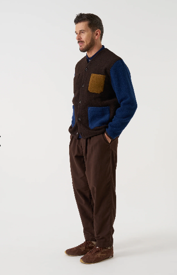 Cardigan - Brown/Indigo