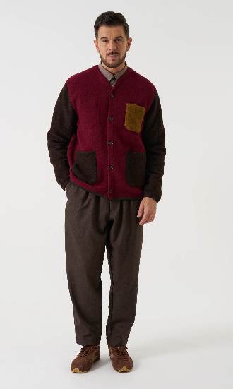 Cardigan - Brown/Berry