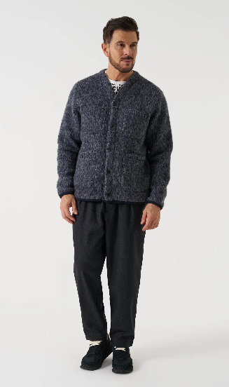 Cardigan - Navy/Pale Grey