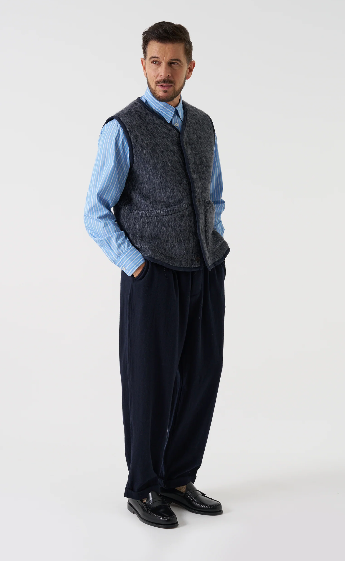 Lancaster Gilet - Navy/Pale Grey