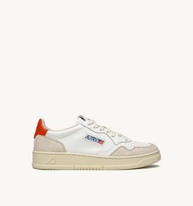 Autry Medalist Low - Leather/Suede - White/Orange