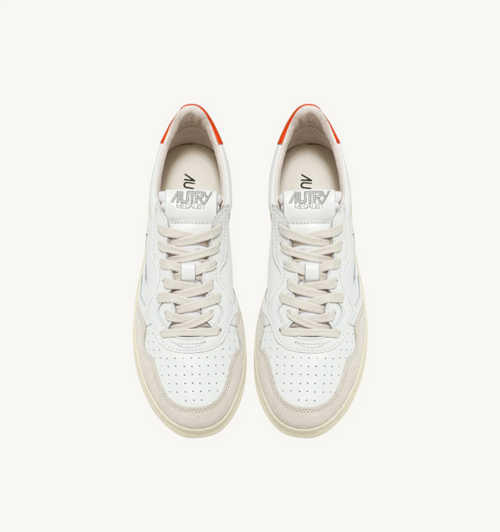Autry Medalist Low - Leather/Suede - White/Orange