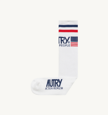 AUTRY Socks Icon Unisex - White/Blue