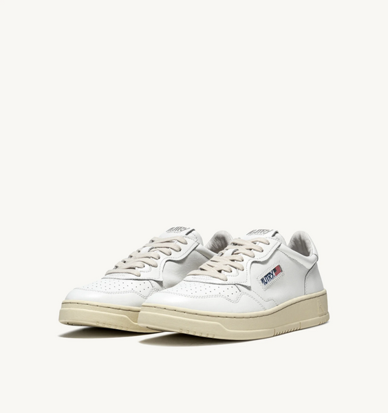 Autry Medalist Low - Leather/Leather - White/White
