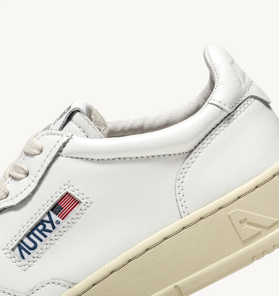 Autry Medalist Low - Leather/Leather - White/White