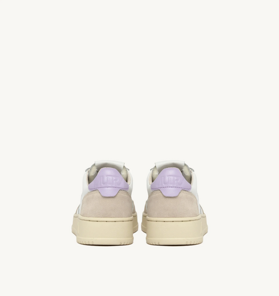 Autry Medalist Low - Leather/Suede - White/Lilac