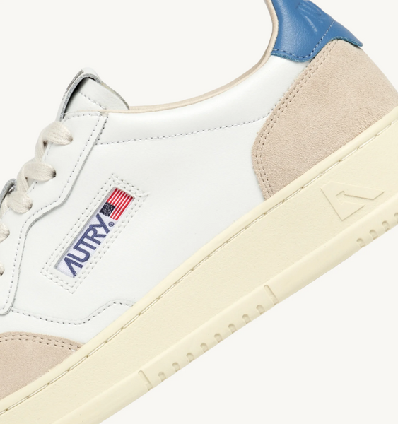 Autry Medalist Low - Leather/Suede - White/Niagara