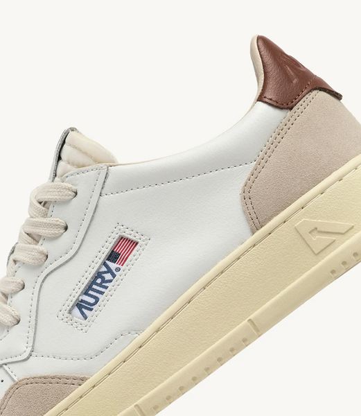 Autry Medalist Low - Leather/Suede - White/Choco