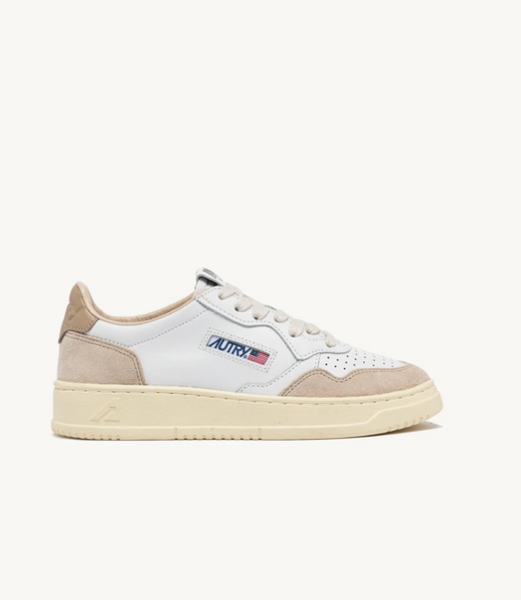 Autry Medalist Low - Leather/Suede - White/Pepper