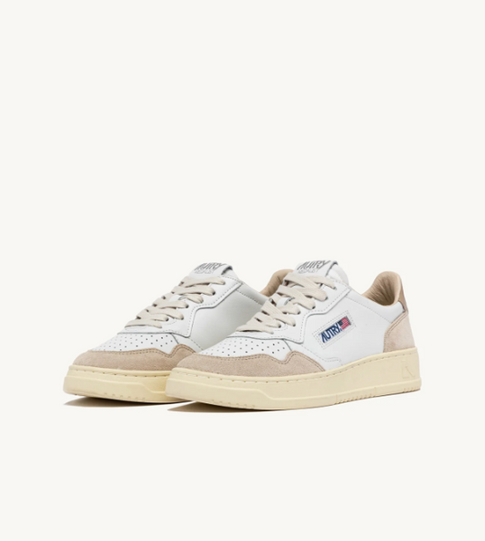 Autry Medalist Low - Leather/Suede - White/Pepper