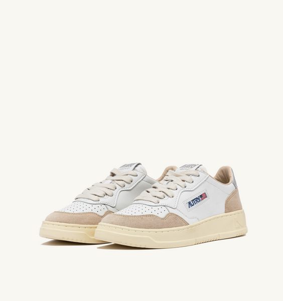 Autry Medalist Low - Leather/Suede - Silver