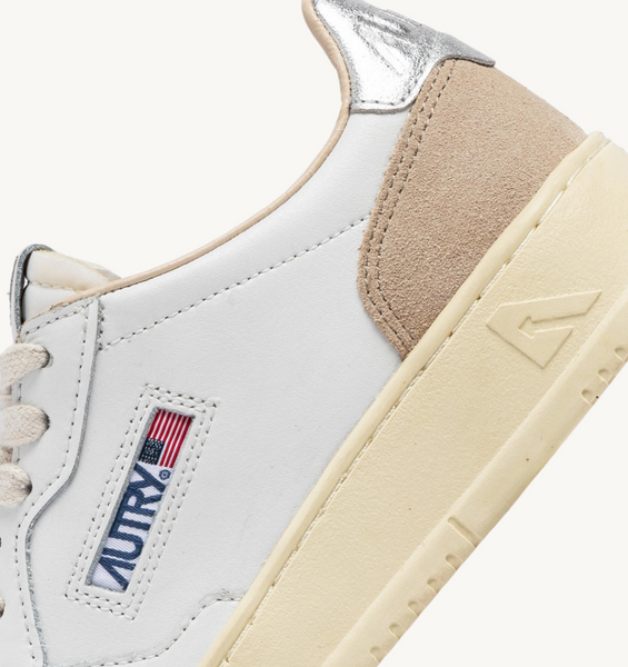 Autry Medalist Low - Leather/Suede - Silver