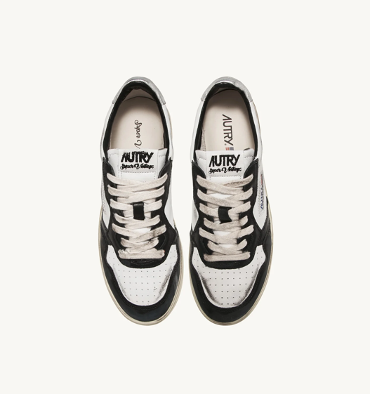 Autry Medalist Super Vintage - Leather/Leather - Black/White/Silver