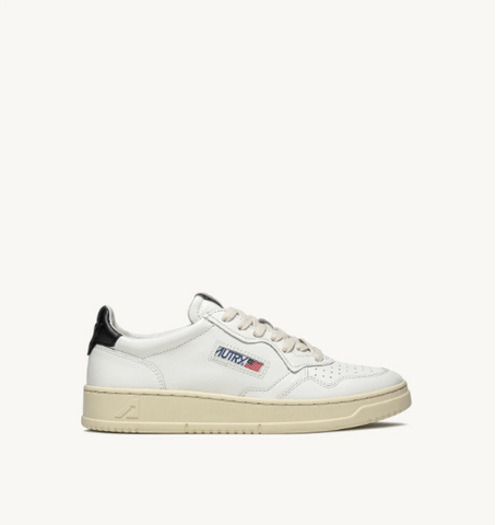 Autry Medalist Low - Leather/Leather - White/Black