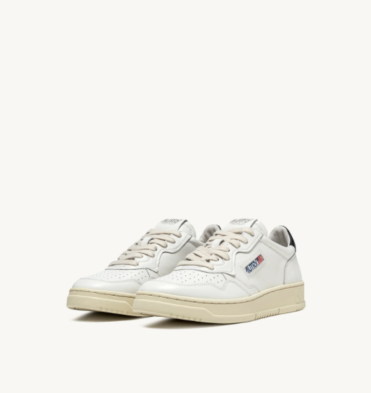 Autry Medalist Low - Leather/Leather - White/Black