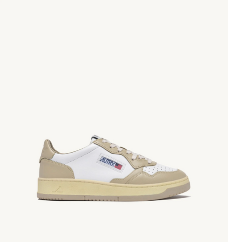 Autry Medalist Low Bi color - Leather/Leather - White/Foam