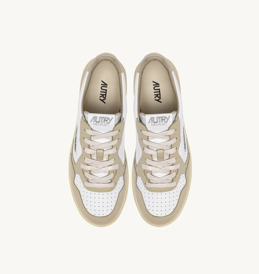 Autry Medalist Low Bi color - Leather/Leather - White/Foam