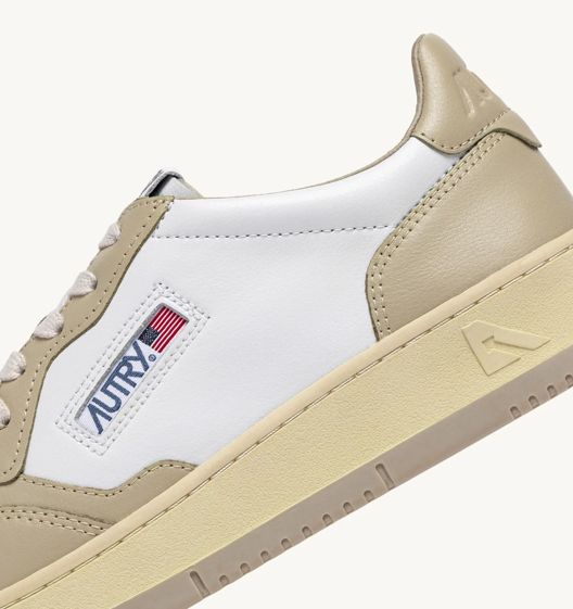 Autry Medalist Low Bi color - Leather/Leather - White/Foam