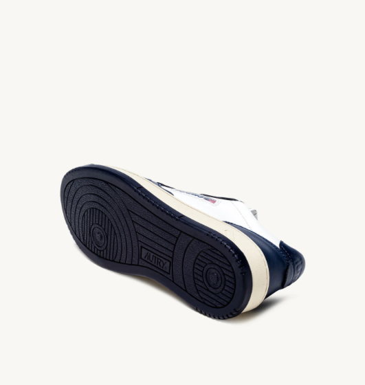 Autry Medalist Low Bi color - Leather/Leather - White/Blue