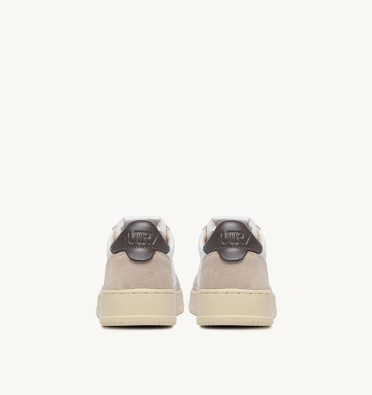 Autry Medalist Low - Leather/Suede - White/Morel