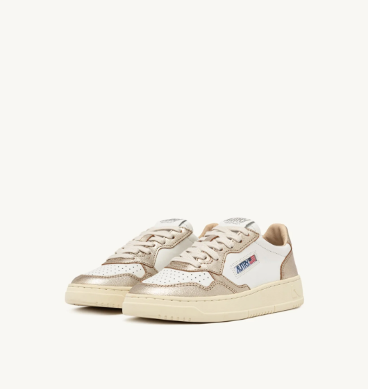 Autry Medalist Low Bi color - Leather/Leather - White/Platinium