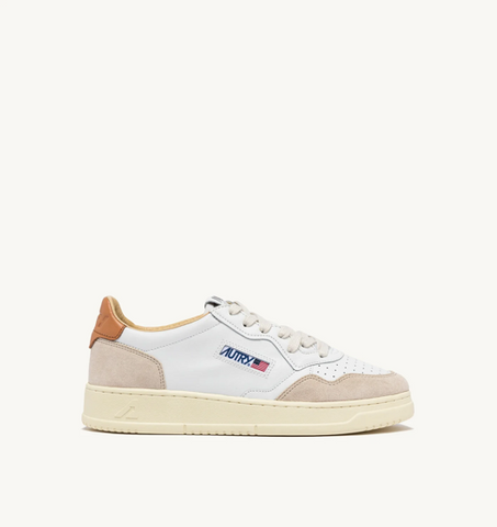 Autry Medalist Low - Leather/Suede - White/Butternut