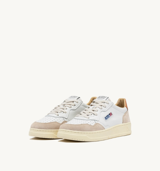 Autry Medalist Low - Leather/Suede - White/Butternut
