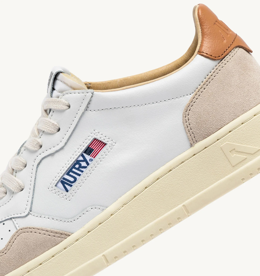 Autry Medalist Low - Leather/Suede - White/Butternut