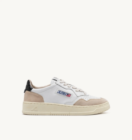 Autry Medalist Low - Leather/Suede - White/Black