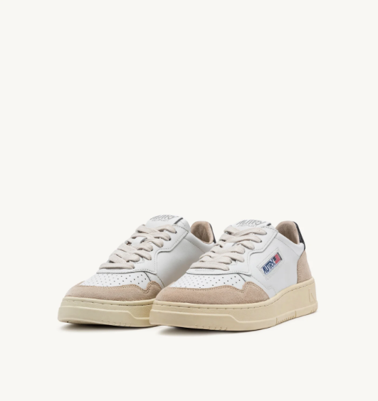 Autry Medalist Low - Leather/Suede - White/Black