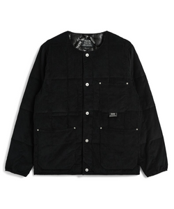 Military Button Corduroy Jacket - Black