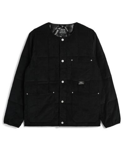 Military Button Corduroy Jacket - Black