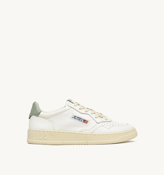 Autry Medalist Low - Leather/Leather - White/Seagrass