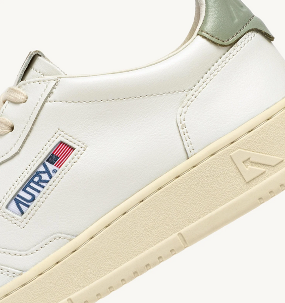 Autry Medalist Low - Leather/Leather - White/Seagrass