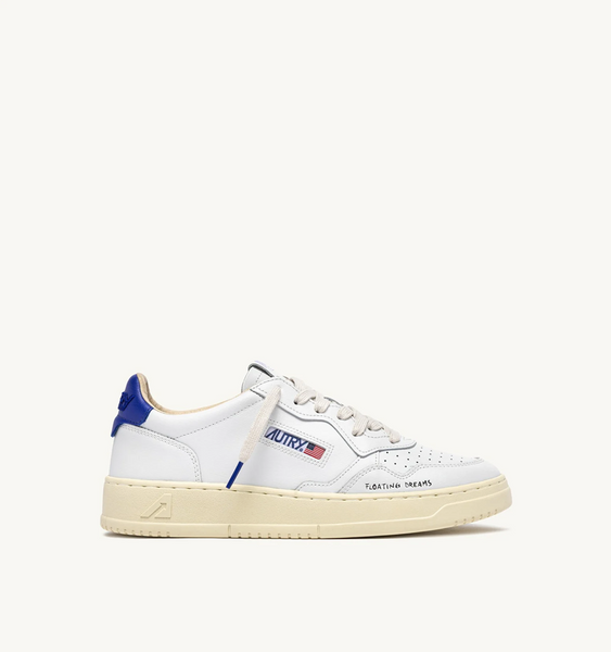 Autry Medalist Low - Leather/Leather - White/Beaucoup Blue