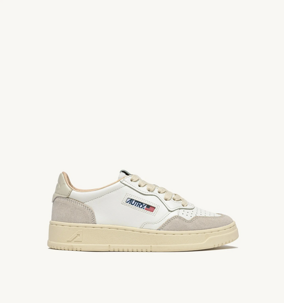 Autry Medalist Low - Leather/Suede - White/Pelican