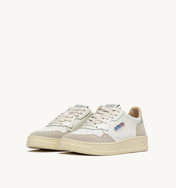 Autry Medalist Low - Leather/Suede - White/Pelican