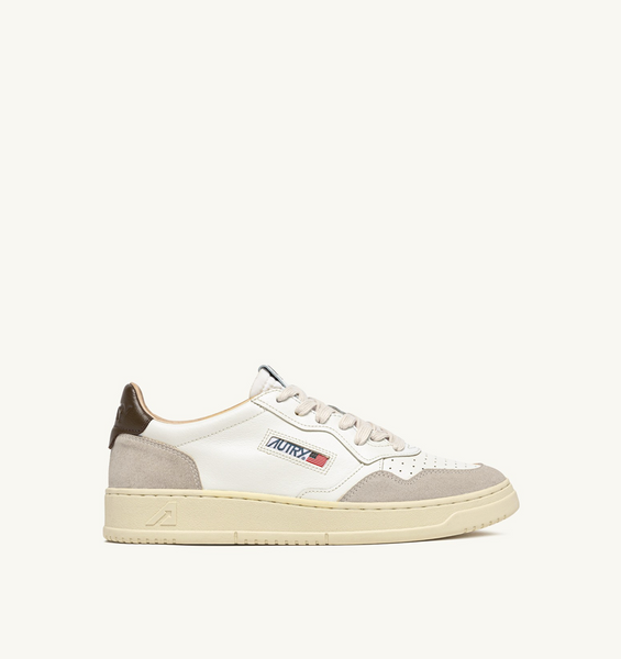 Autry Medalist Low - Leather/Suede - White/Teak