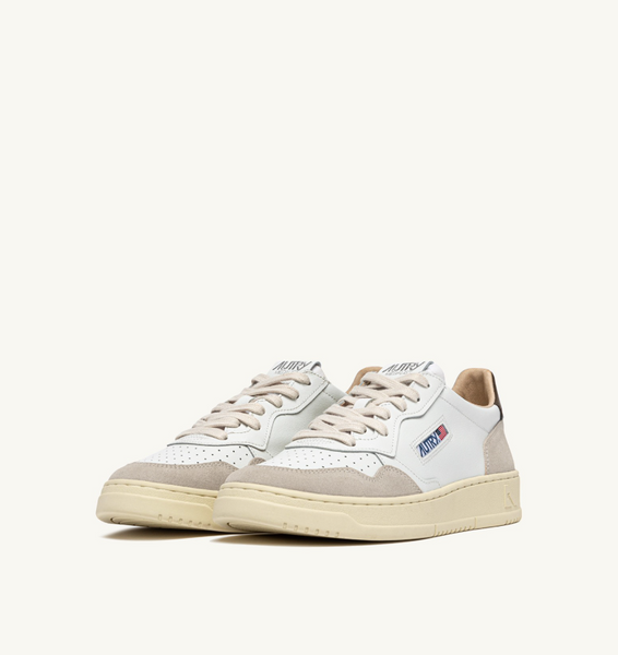 Autry Medalist Low - Leather/Suede - White/Teak