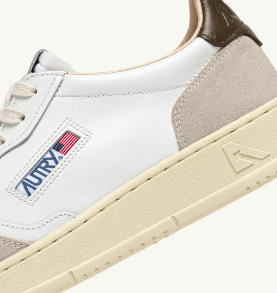 Autry Medalist Low - Leather/Suede - White/Teak