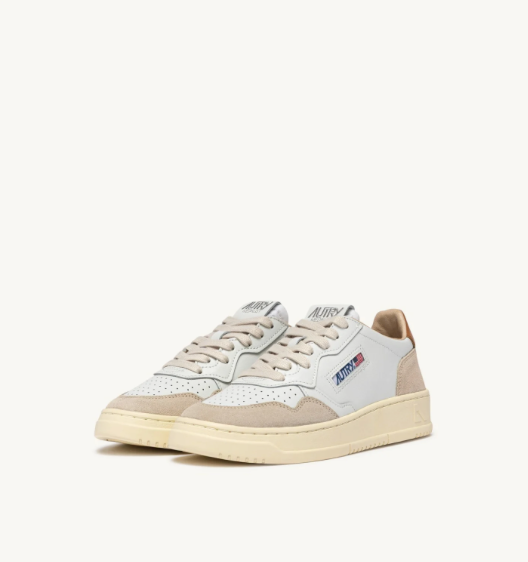 Autry Medalist Low - Leather/Suede - White/Lion