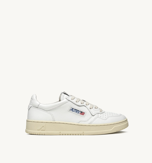 Autry Medalist Low - Leather/Leather - White/White