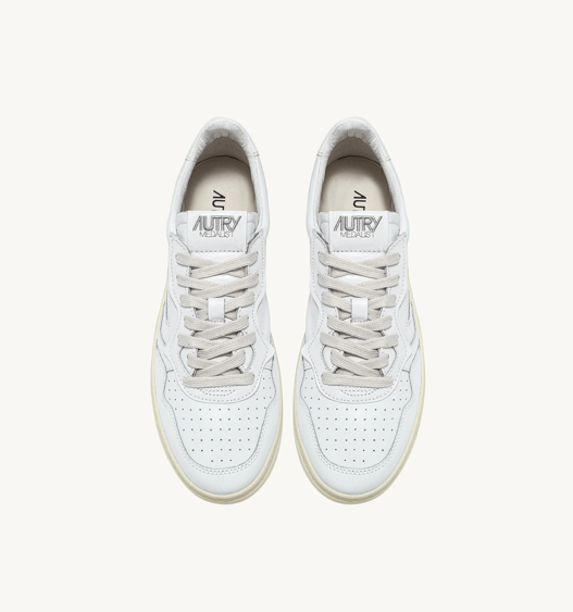 Autry Medalist Low - Leather/Leather - White/White