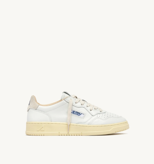 Autry Medalist Low - Leather/Leather - White/SnowWhite