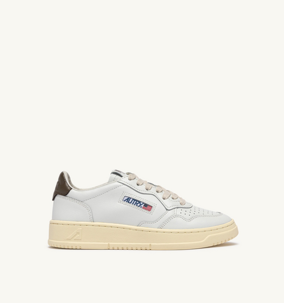 Autry Medalist Low - Leather/Leather - White/Chocolate
