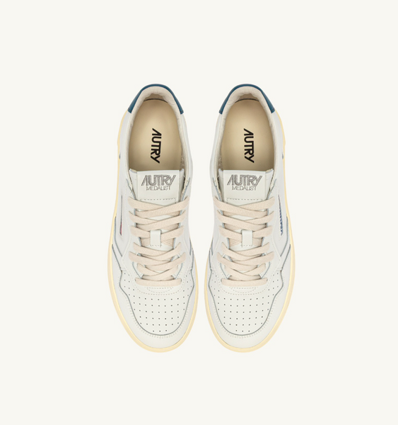 Autry Medalist Low - Leather/Leather - White/Malblue