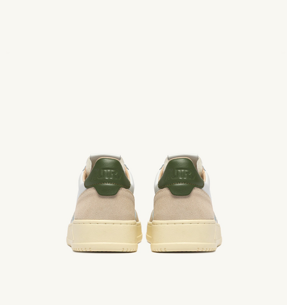 Autry Medalist Low - Leather/Suede - White/BronzeGreen
