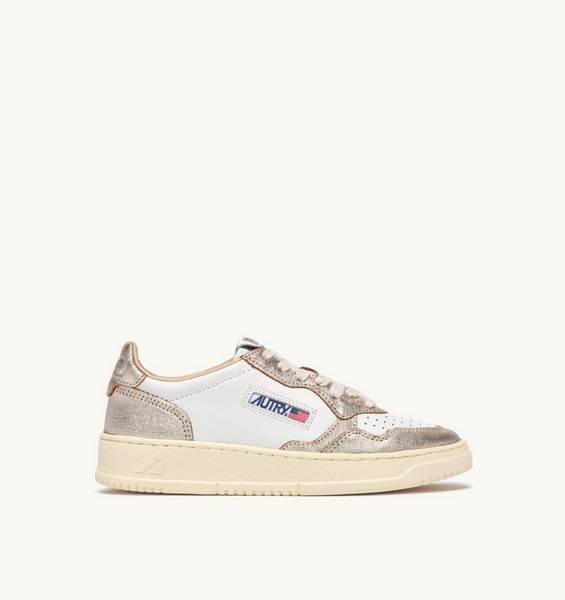Autry Medalist Low - Leather/Leather - White/Platinium